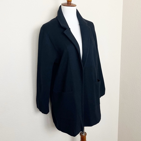 J Crew Sophie Open-Front Sweater Blazer Style
J0244 Patch Pockets Black Small - Picture 7 of 14